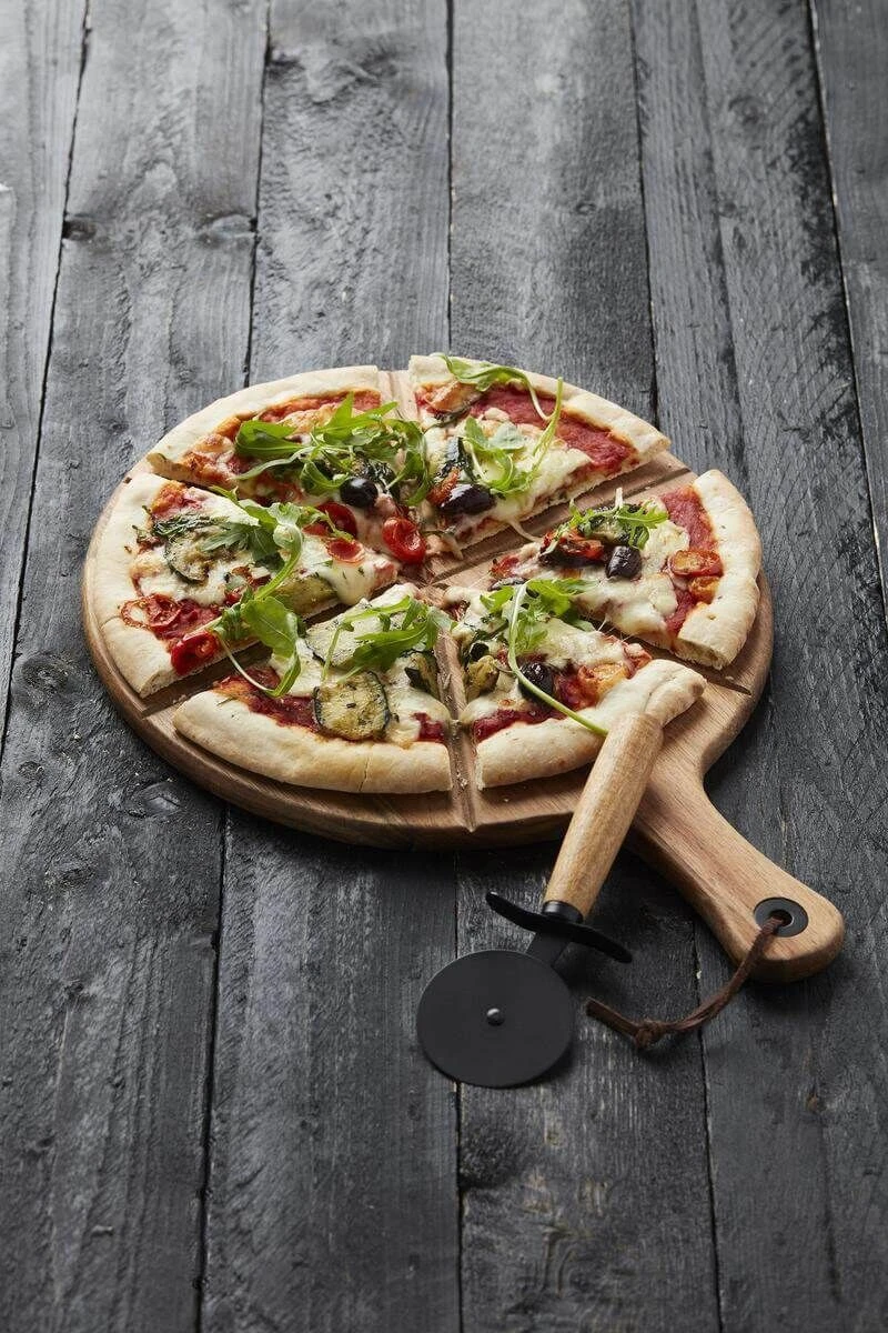 Point-Virgule pizzames met serveerplank uit acaciahout Point-Virgule Pizzames Met Serveerplank Uit Acaciahout -Keuken Grill Winkel
