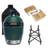 Big Green Egg Medium Barbecue ø 38 Cm Keramiek Groen Met Onderstel, Acaciahouten Zijtafels En Hoes -Keuken Grill Winkel bge hoofd 4 2 medium nest acacia mates cover