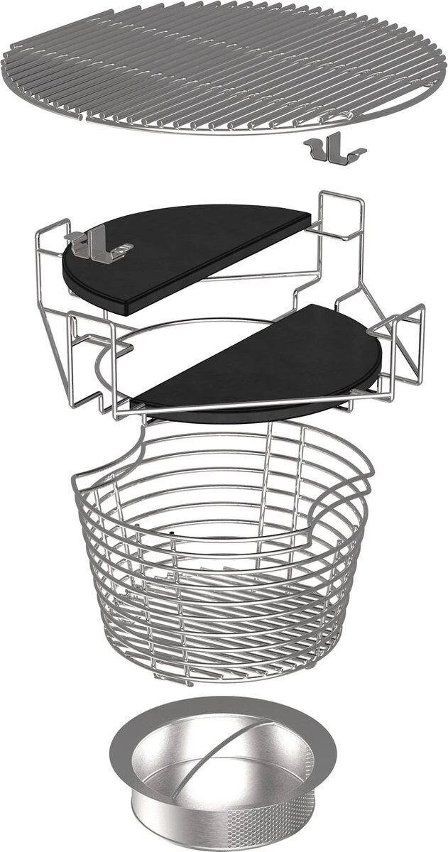 The Bastard Large Half Moon Stone ø 37 cm zwart The Bastard Large Half Moon Stone ø 37 Cm Zwart -Keuken Grill Winkel halfmoon2