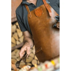 OFYR Leren Schort Congacbruin -Keuken Grill Winkel leren schort 1