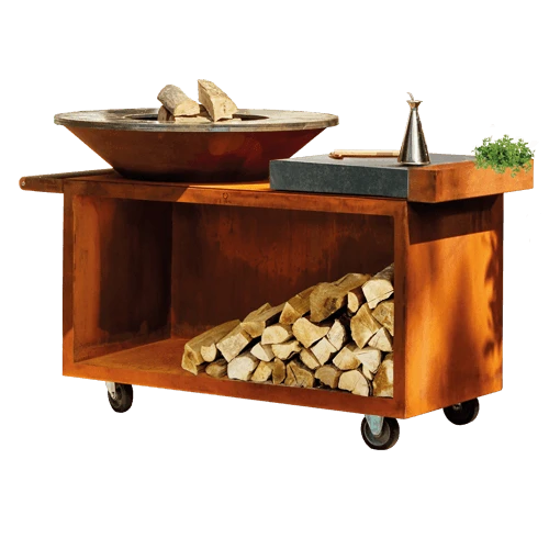 OFYR Island PRO 100-100 vuurkorf - barbecue met meubel en plank van donkergrijs keramiek OFYR Island PRO 100-100 Vuurkorf - Barbecue Met Meubel En Plank Van Donkergrijs Keramiek -Keuken Grill Winkel oi pro cd