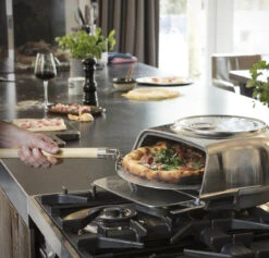 Oldenhof Fernus Stovetop Pizzaoven Rvs -Keuken Grill Winkel pizzaschep silver